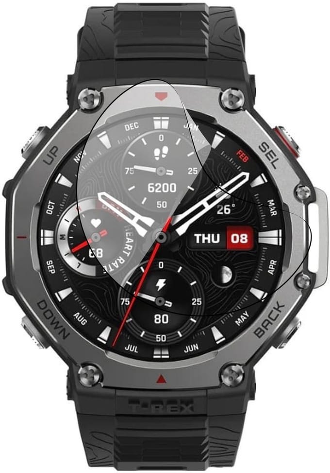 Screenprotector geschikt voor Amazfit T-rex 48mm - 1x FlexGuard Screen Protector