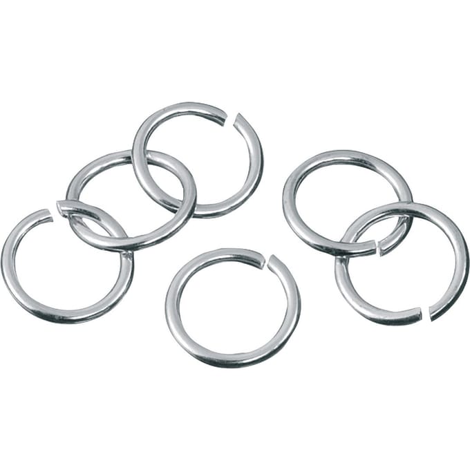 Jump rings, 925 Sterling-Zilver, 6 stuks