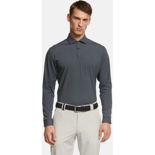 Meyer Polo Bryson Active High Performance Long Sleeve Jersey-Look Antraciet / male