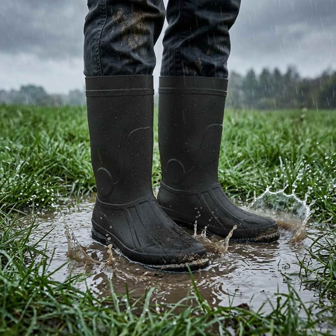 vidaXL - Regenlaarzen - PVC - Maat - 42 - Zwart