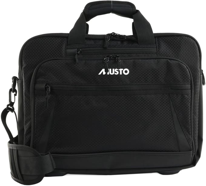 MUSTO handtas schoudertas met laptopvak Navigators Bag Black zwart