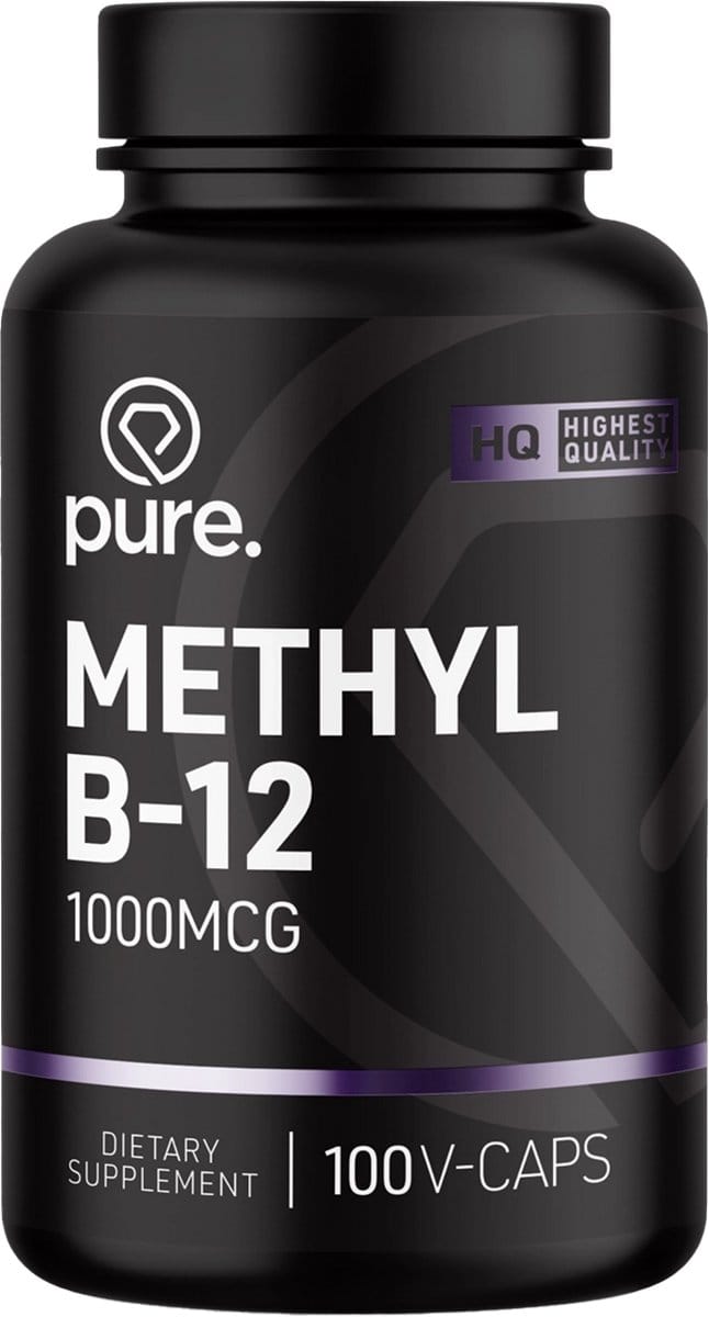 Pure. Methyl B-12 - 1000mcg - 100 vegan capsules - vitamine B12 - methylcobalamine B-12