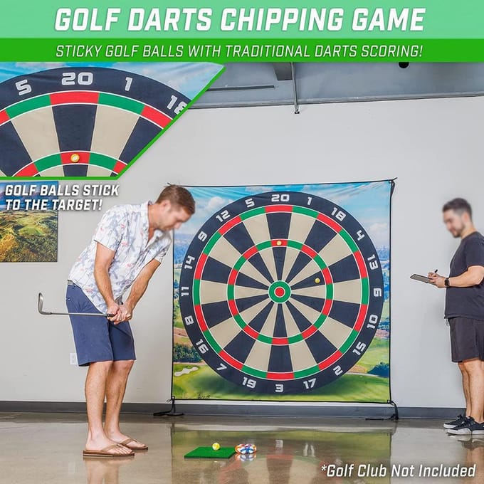 Golf Chipping Game met Sticky Balls en Darts Chipping Golfs & Dart Oefenmatten Binnen 1800x1800mm veelkleurig