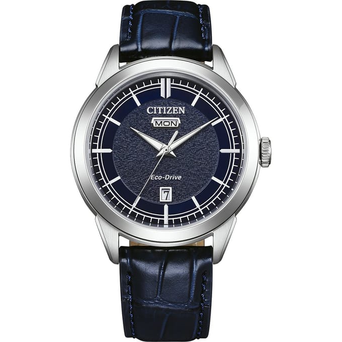 Citizen AW0151-00LC Horloge - Leer - Blauw - Ø 40.5 mm