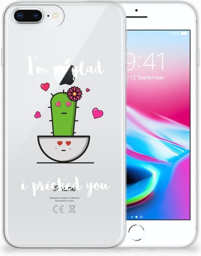 Apple iPhone 7 Plus | 8 Plus Telefoonhoesje met Naam Cactus Glad