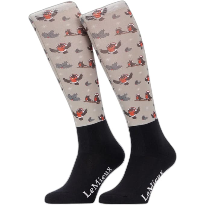 Rijsokken LeMieux Footsie Xmas Robins