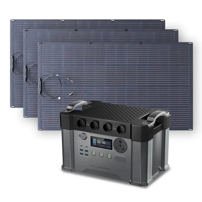 ALLPOWERS Zonnegeneratorset 2400W (S2000 Pro + SF200 200W flexibel zonnepaneel) - S2000 Pro+3PCS SF200 200W zonnepaneel