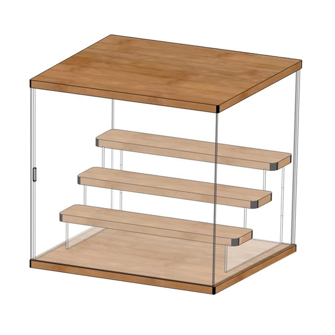 Verzamelobjecten Figuren Blind Box Opbergdisplay Acryl Blind Box Vitrine Stofvrij Speelgoed Pop brown