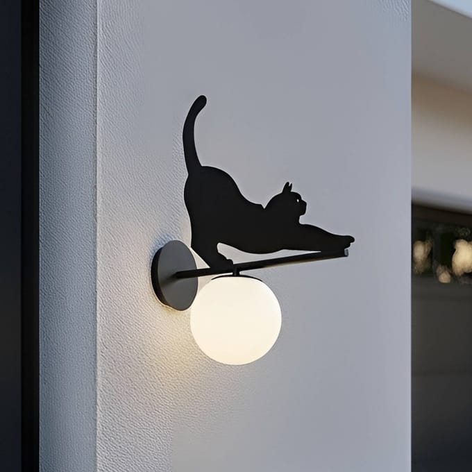 Lindby - Wandlamp buiten - 1licht - metaal - H: 40 cm - E14 - zwart