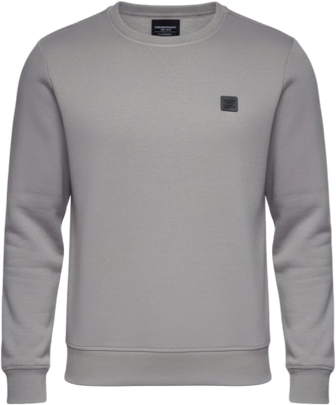 OMBRE Sweater - Regular Fit - Katoen - Lange Mouw Grijs S