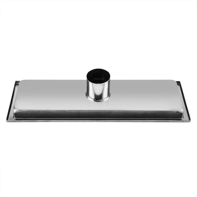 Grote Doorstroom RVS Rechthoek Douchevloerafvoer Badkamer Afvoerrooster(midden afwatering) white