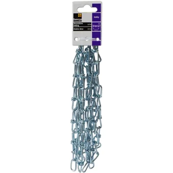 Sencys Decoratieve Multi-bruikbare Ketting Victor - Staal - Verzinkt - 2,8mm - 2,5m