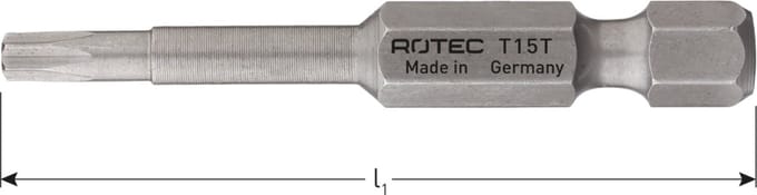 Rotec PRO Krachtbit T 15 L=50, E6.3, BASIC (vpe 10)