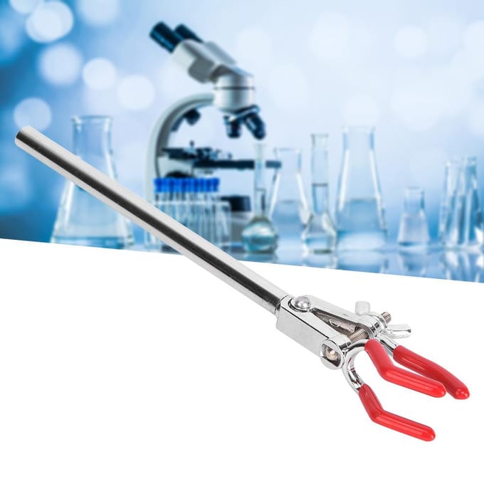Zinklegering Drieklauw Lab Fles Klem Clip Laboratoriuminstrument Experiment Accessoires white