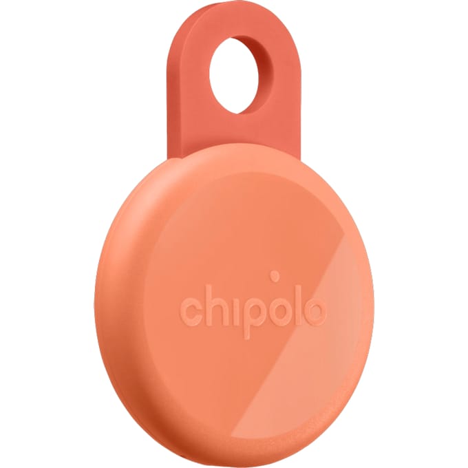Chipolo LOOP – Bluetooth Tracker & KeyFinder – Oplaadbaar & Waterdicht - Compatibel met Apple Find My & Google Find Hub – 125 dB – Coral - 1 Pack