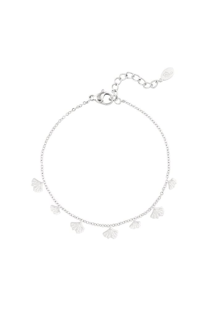 klassieke armband met schelp bedels zilveren kleur