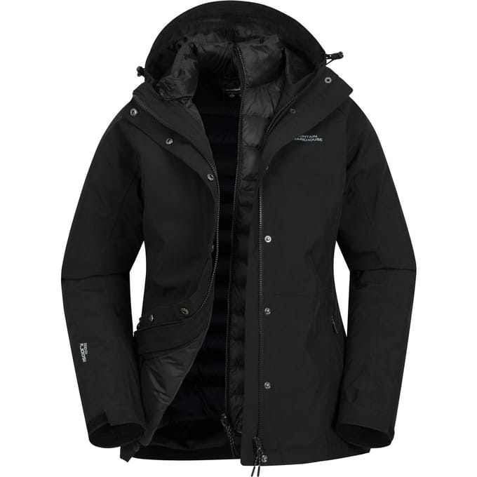 Mountain Warehouse Dames/Dames Alaskan 3 in 1 gewatteerd jack (Zwart)