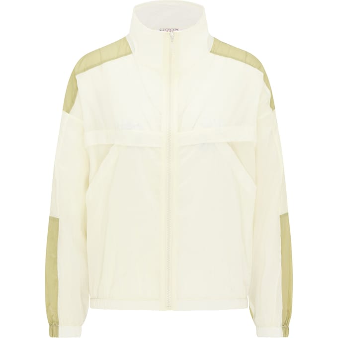 Mymo Windbreaker Dames olijf wol wit