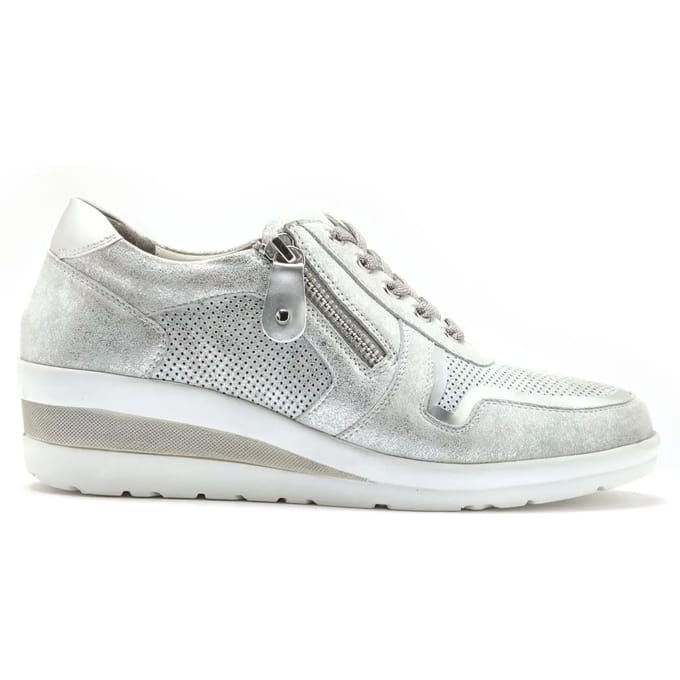 Leren enkeltrainers voor dames Pédiconfort