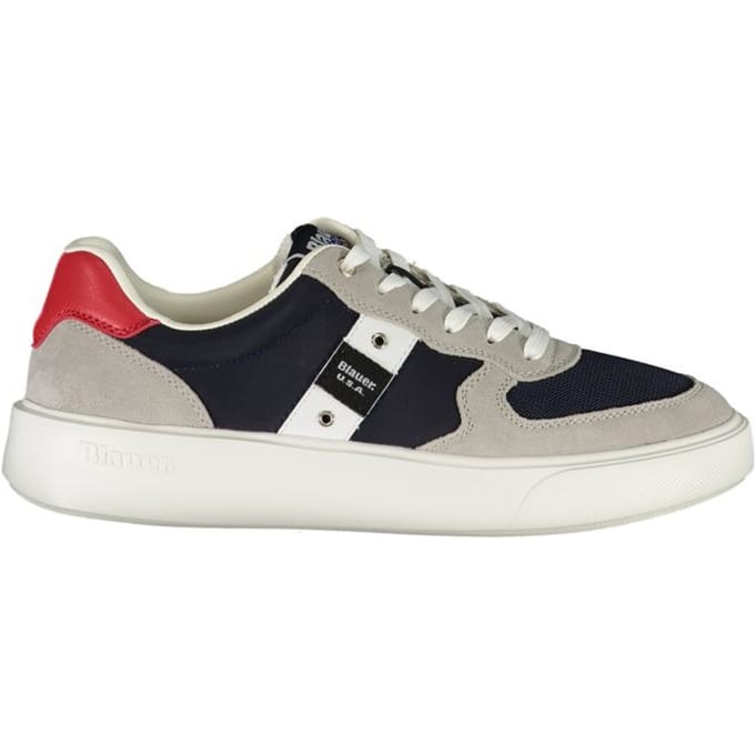 Blauer Blauw Leren Heren Sneakers