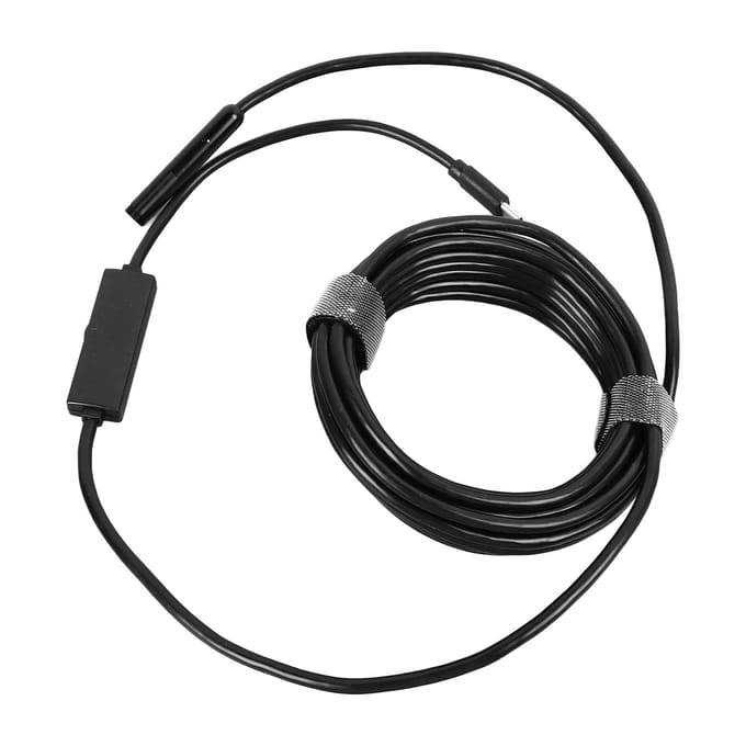 Caméra Endoscope avec Lumière 5MP HD IP67 Étanche Inspection d'Égout Serpent Boroscope 5 mètres black