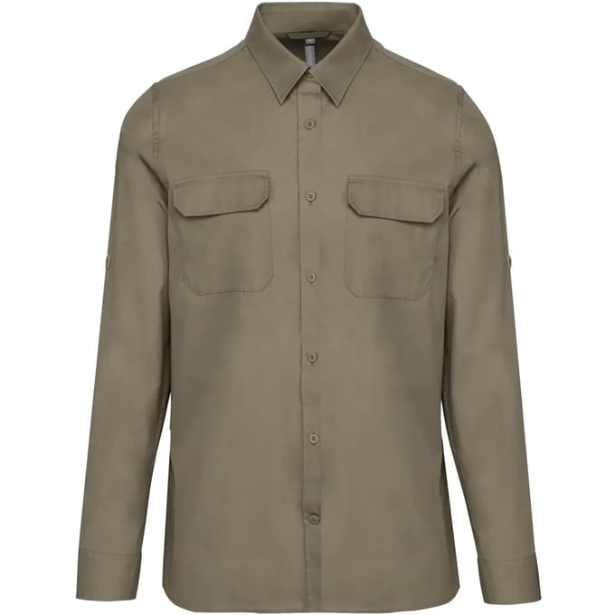 Kariban Overhemd safari lange mouwen K590 - Light khaki - 4XL