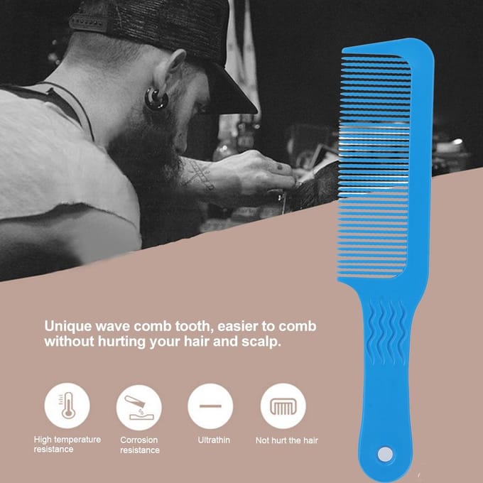 Professionele Salon Golf Tand Haarkammen Kapselstyling Kapper Stylist Tool Blauw
