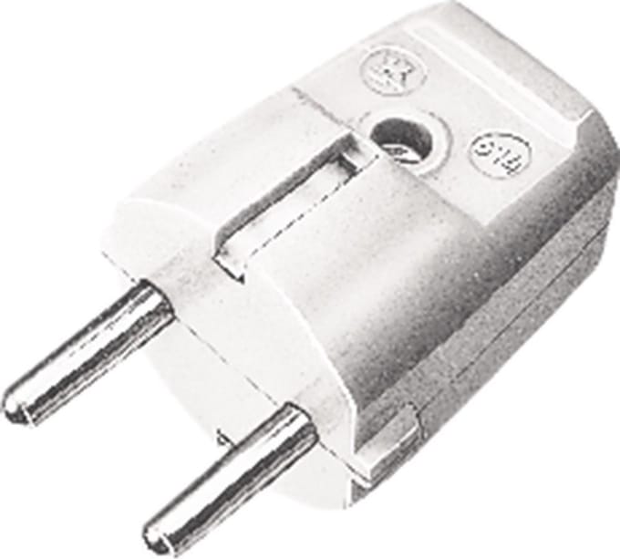 martin kaiser - stekker 230v 2p+ra - hard pvc - Wit
