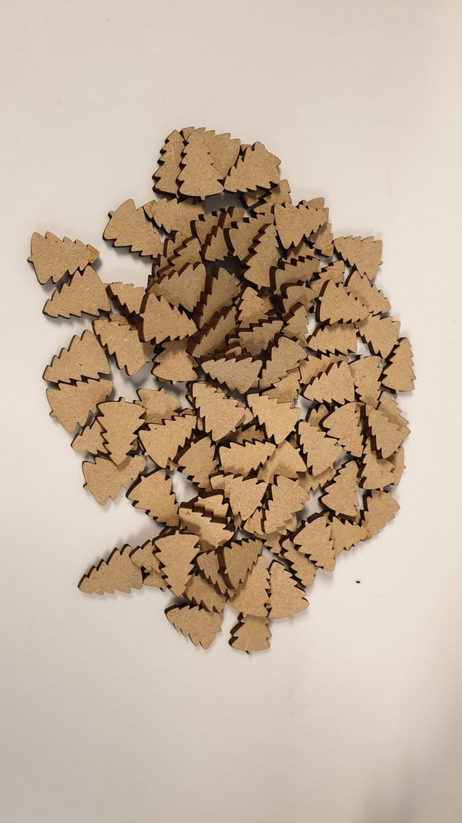 MDF Kerstbomen, Creatief, Knutselen ,Deco, 100 stuks