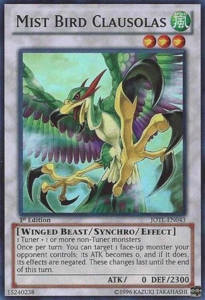 Yu-Gi-Oh! Kaart Mist Bird Clausolas - Judgment of the Light - Super Rare