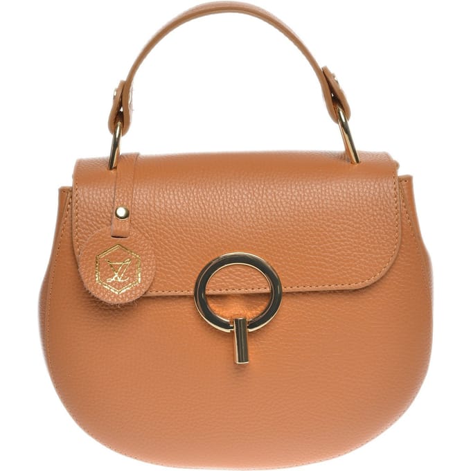 Luisa Vannini Brown Rundleer Tas