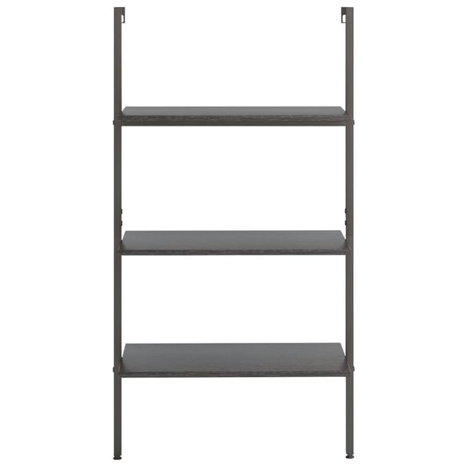 vidaXL - Ladderrek - met - 3 - schappen - 64x35x120,5 - cm - zwart