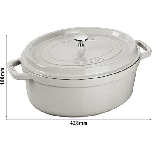 STAUB LA COCOTTE - Kookpot - Ovaal - 370mm - Gietijzer - Witte truffel