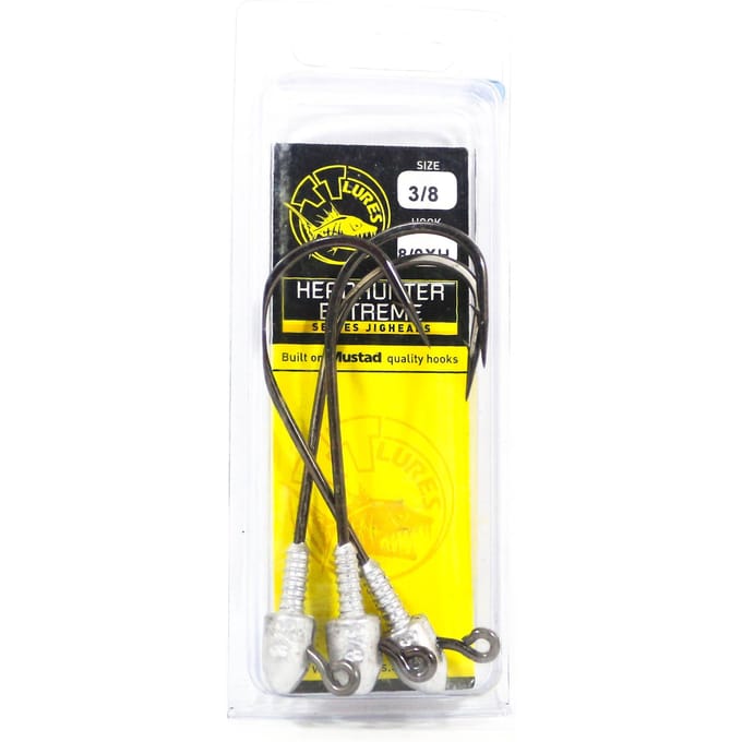 Tackle Tactics TT Head Hunter Extreme Jig Head 3/8 oz 8/0 XH 3/pak (1876) yellow