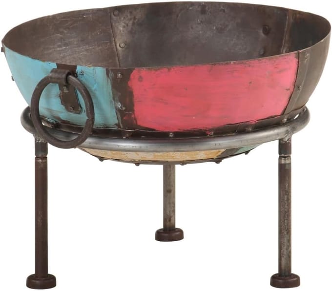 vidaXL Firepit Ø40 cm iron multi-colored