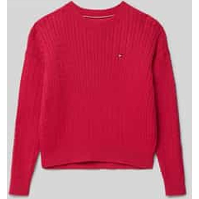 Regular fit gebreide pullover van zuiver katoen
