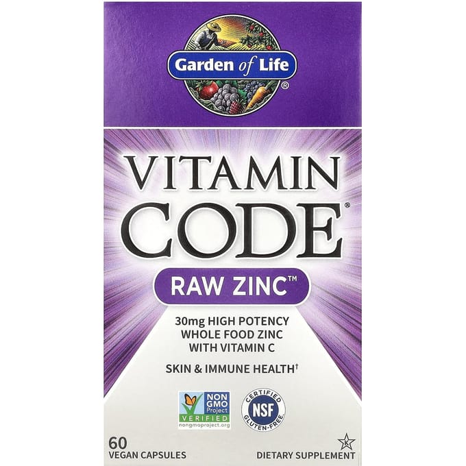 Vitamin Code RAW Zink – 30 mg Zink + Vitamine C (60 capsules)