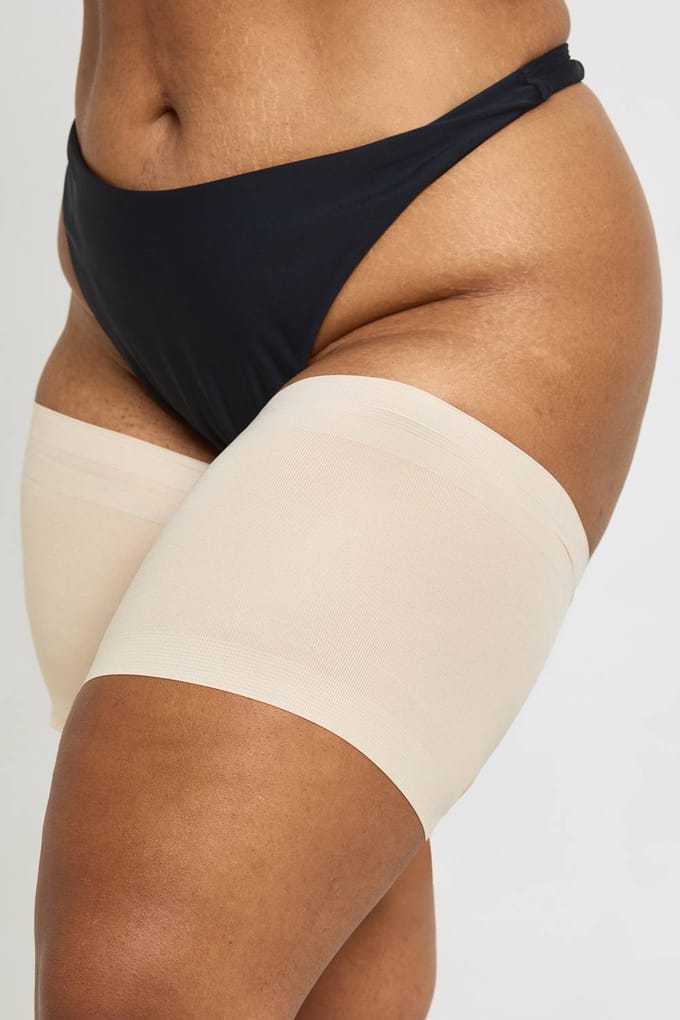 boohoo Dames Plus Anti-schuur Dijbanden | Nude | Maat: 44-46