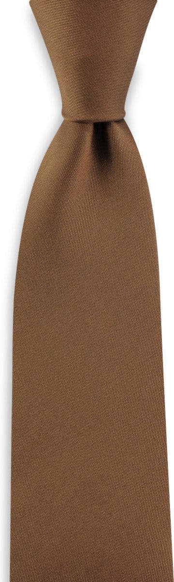 JB Collection - Stropdassen - stropdas bruin smal - bruin