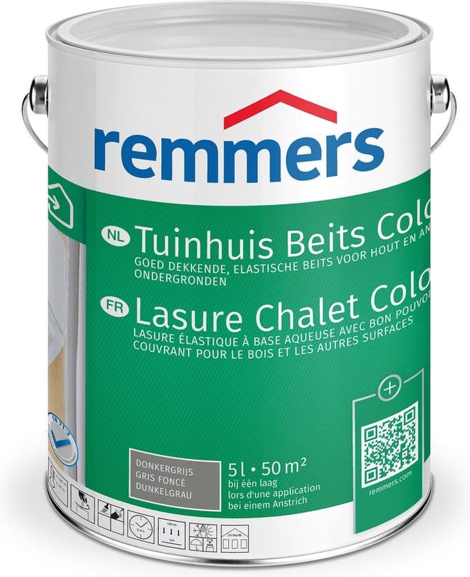Remmers Tuinhuis Beits Color 5L Donkergrijs