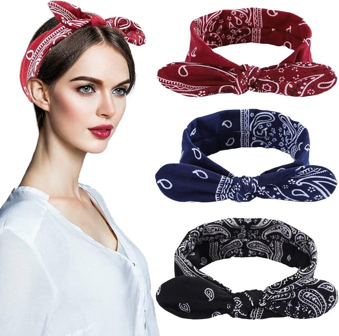 Ronte - Hoofddoek voor vrouwen met retro vintage boho patroon