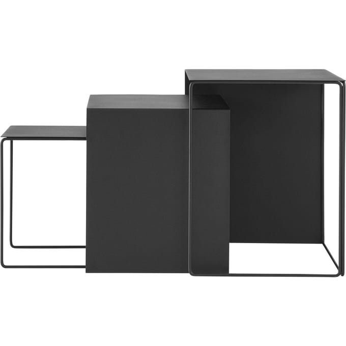 Ferm Living - Clustertafels set van 3 - zwart