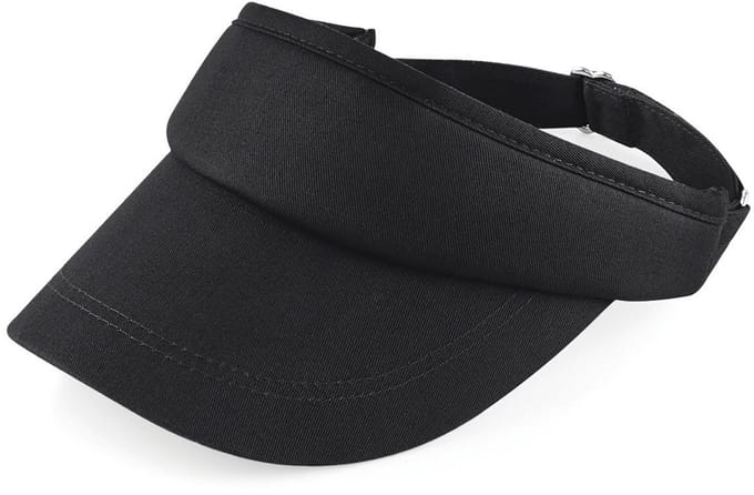 Beechfield Sports Visor Zwart
