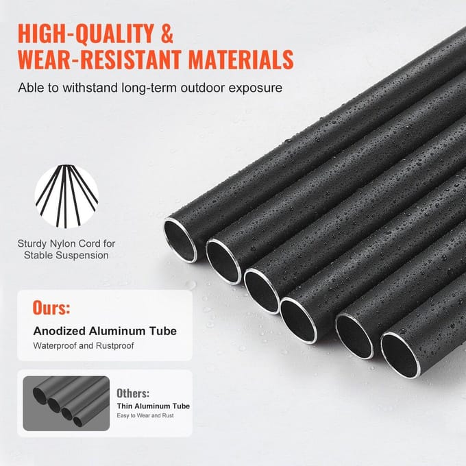 Windgong voor Buiten 1473 mm Aluminium Herdenking Diepe Klank Windgong