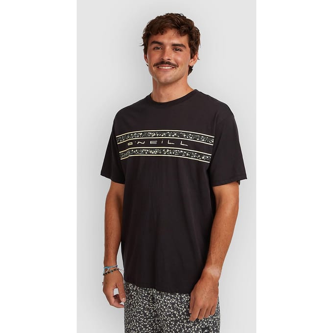 O'Neill Flower Stripe T-Shirt zwart