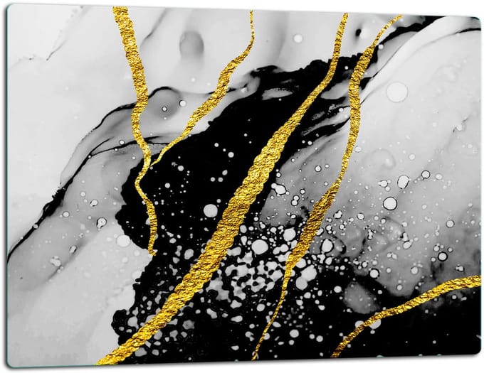 TMK ArtDeko - Snijplank - Glas - 52x40 cm - Marmer Design