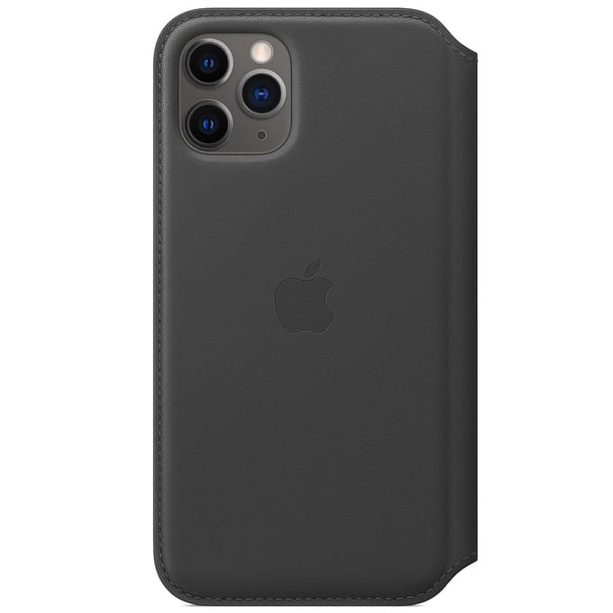 Leather Folio Bookcase voor de Apple iPhone 11 Pro - Zwart
