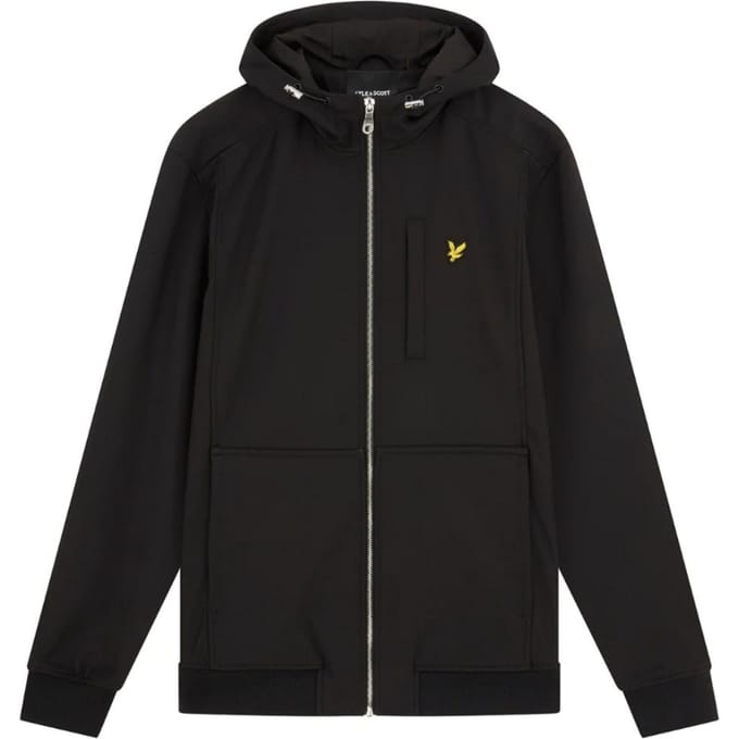 Jetzwarte softshelljas met het merk Lyle & Scott