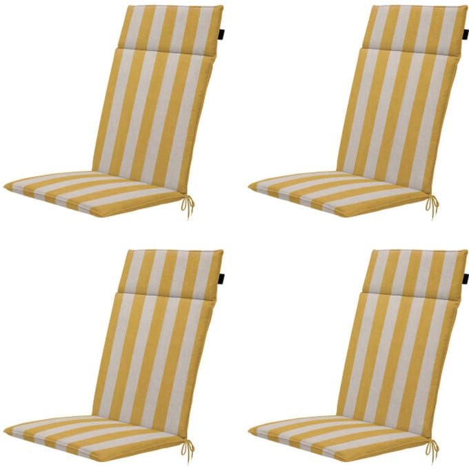 Madison tuintstoelkussen hoge rug amora - 120x50x4cm set van 4