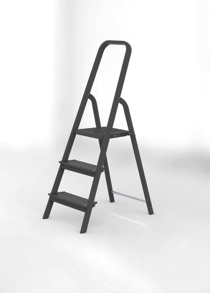 Altrex Grand Step Black huishoudtrap - 3 treden | Stahoogte 2,6m